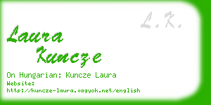 laura kuncze business card